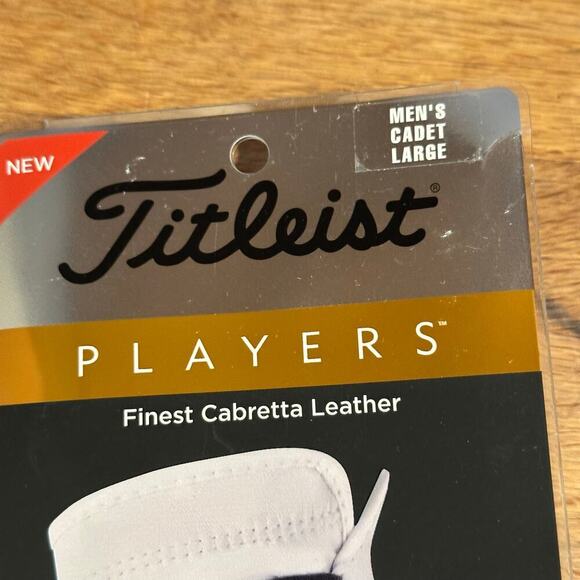 Titleist Players Men's White Leather Golf Gloves Left Hand Cadet Large - Picture 4 of 5
